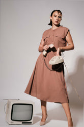 Elasticated Skirt Brown