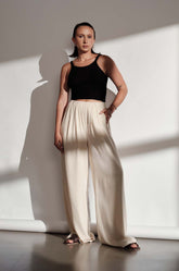 EASY PULL ON PANTS - BEIGE