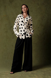 CONTRAST BACK TIE DETAILED TOP