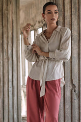 Cut Away Long Sleeve Shirt