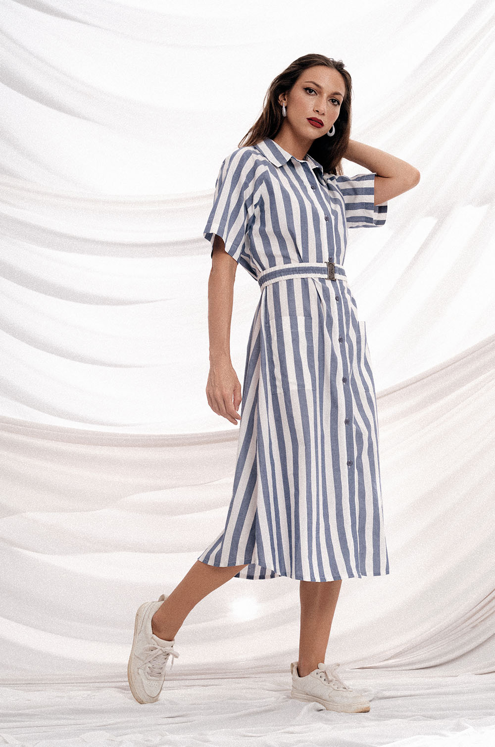 Striped Midi Dress