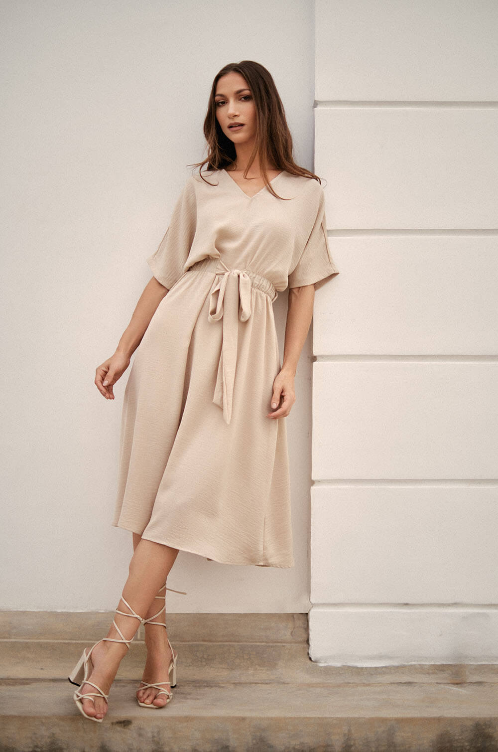 Pull On Midi Dress