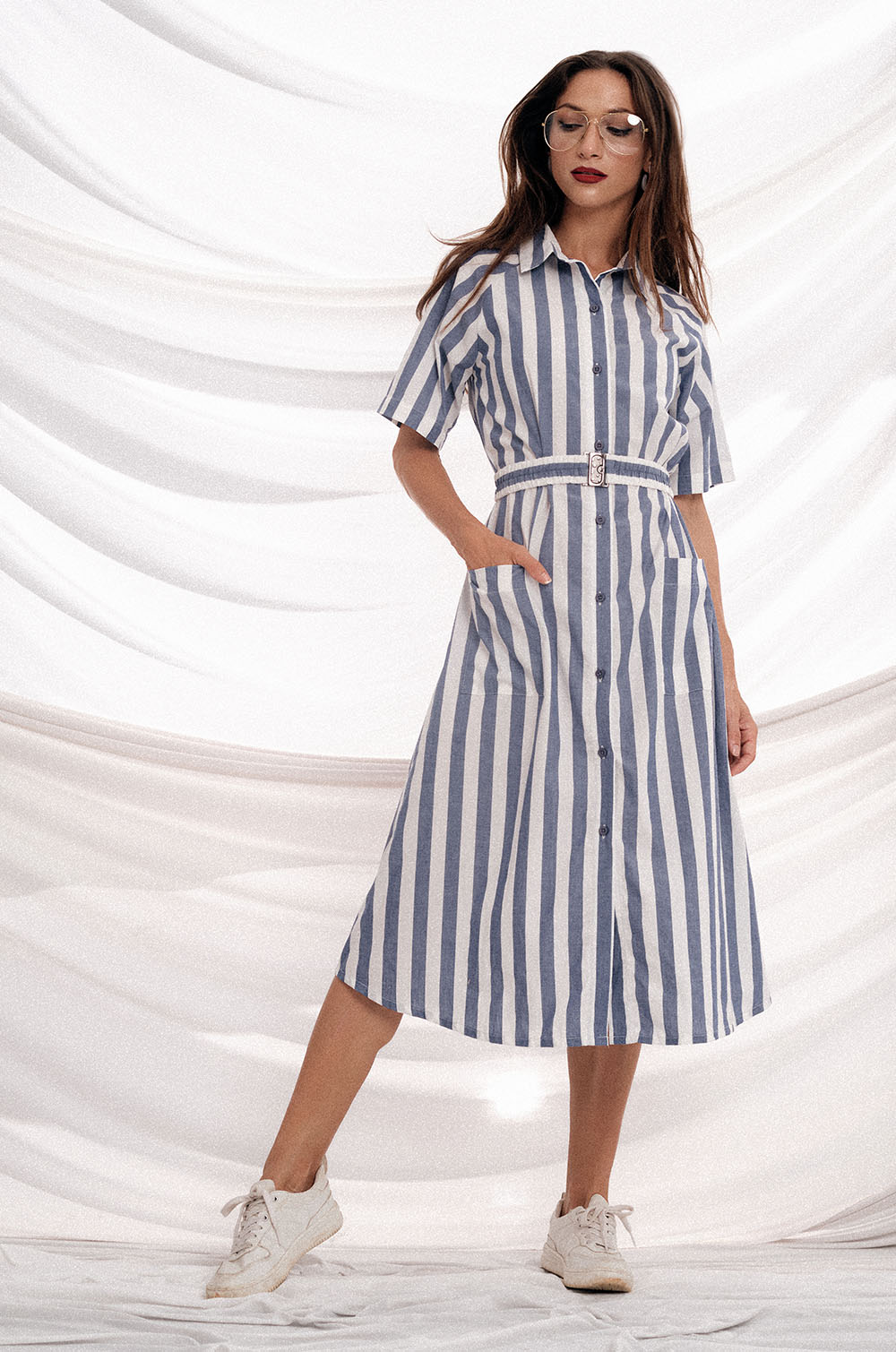 Striped Midi Dress