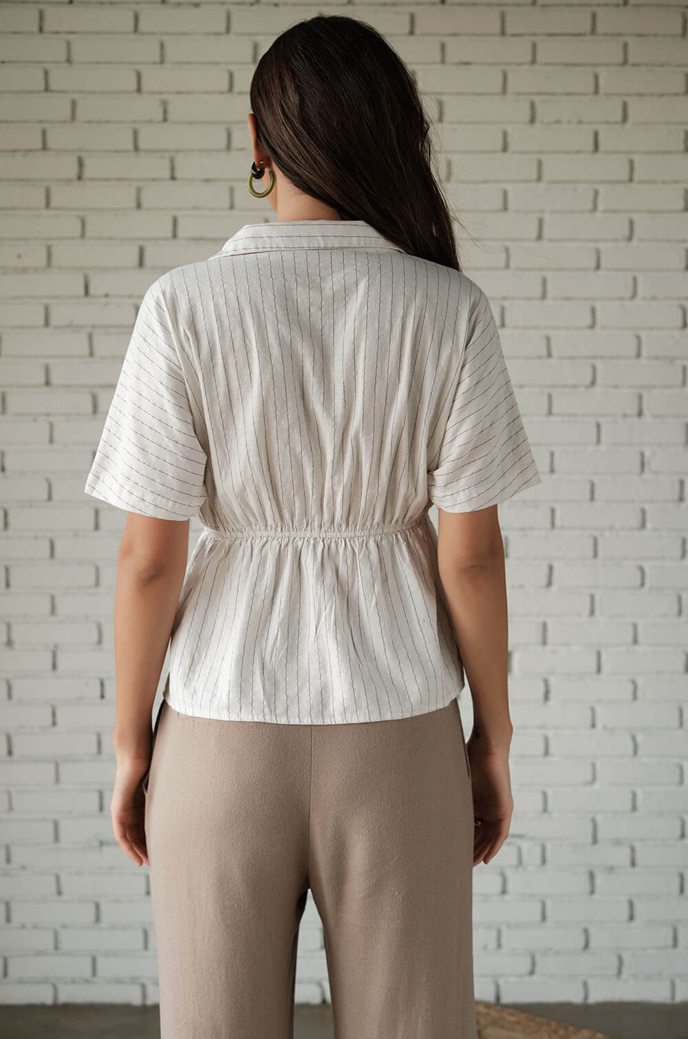 Kimono Sleeve Linen Top