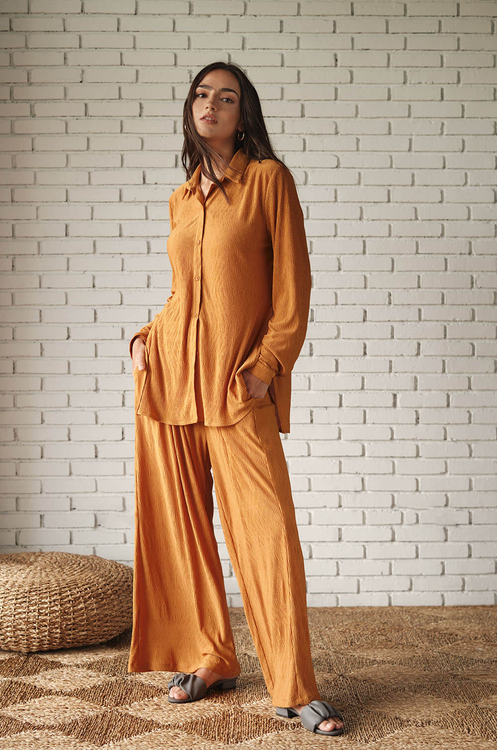 Elasticated Wide Leg Pant