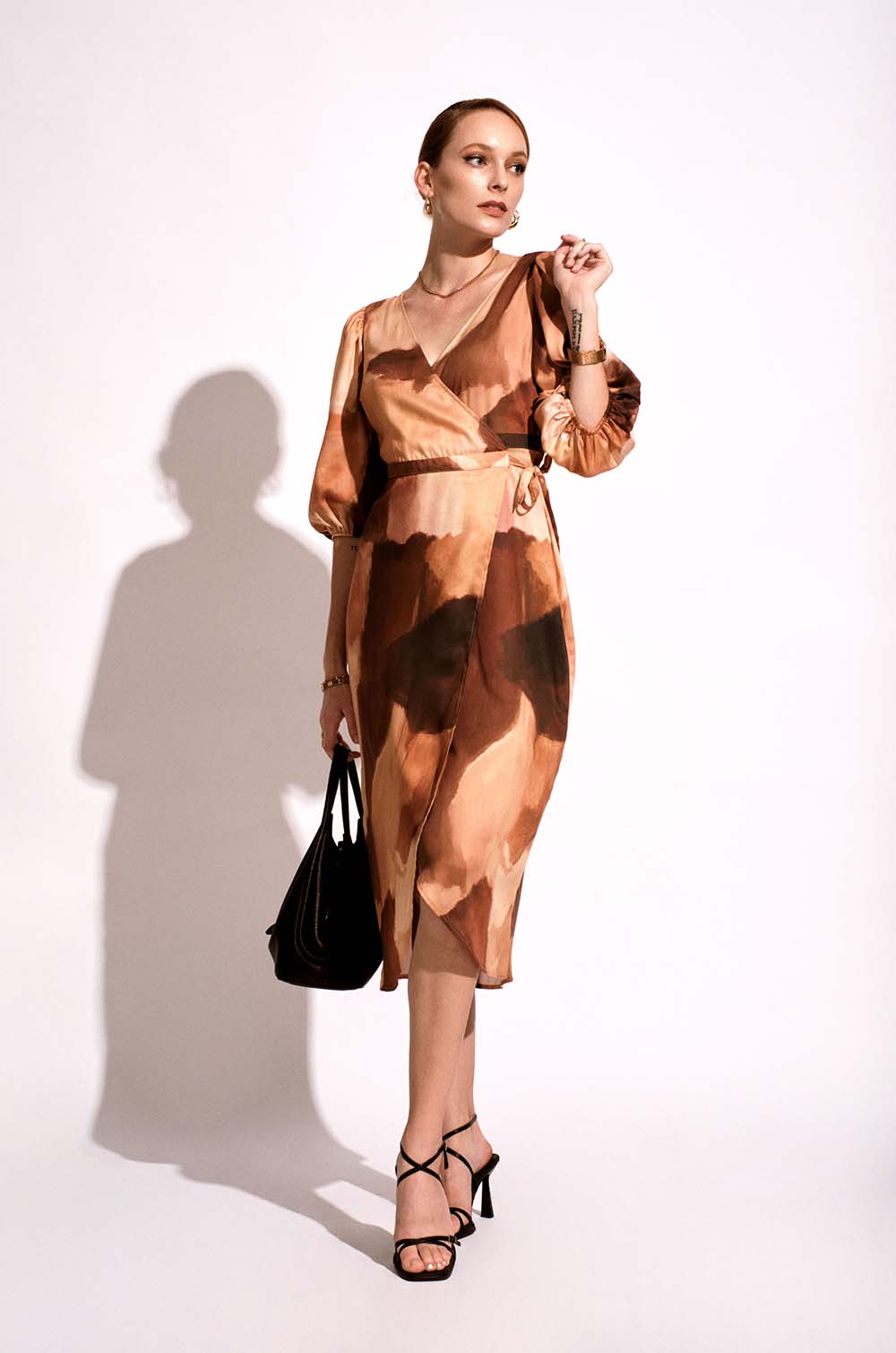 Printed Wraparound Dress