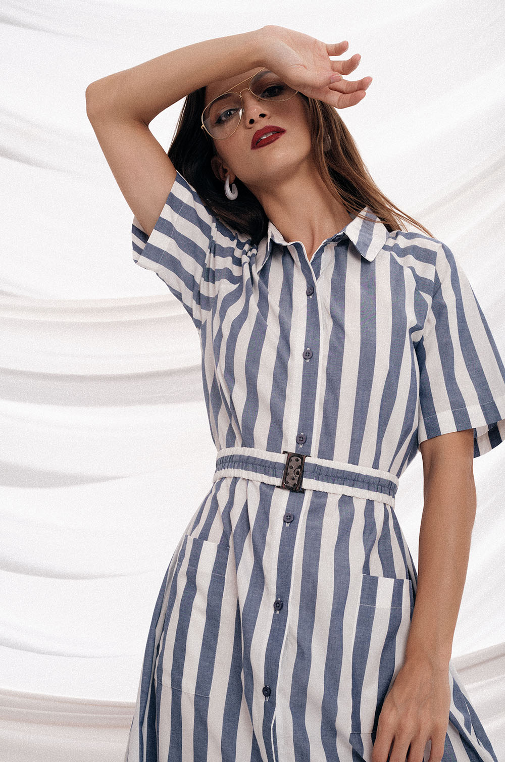 Striped Midi Dress