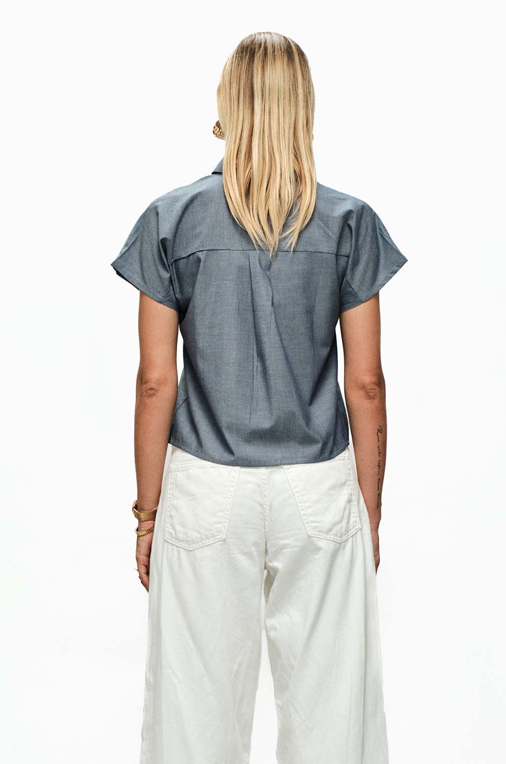 Extended Shoulder Top Solid