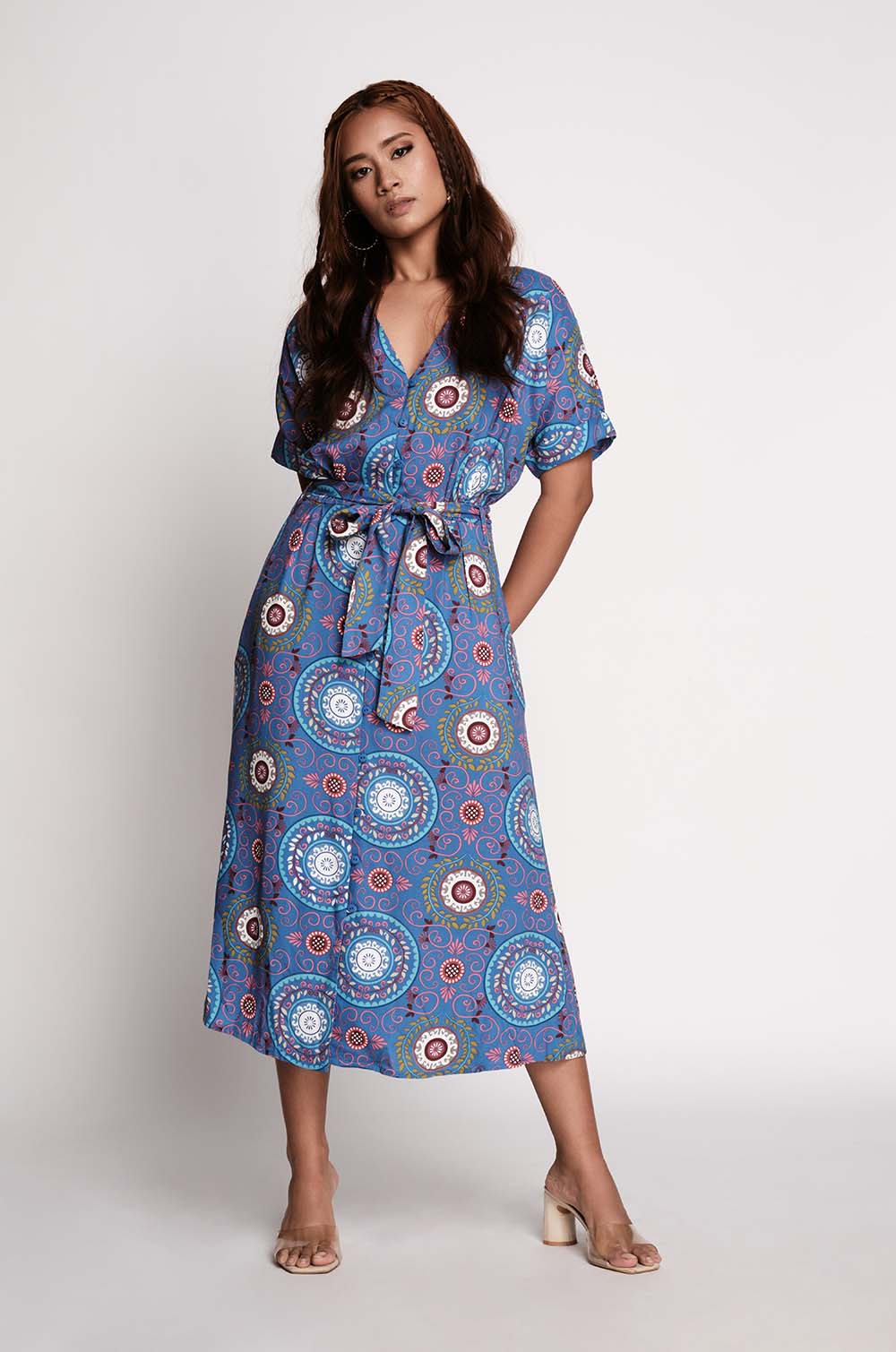 Printed Midi Dress