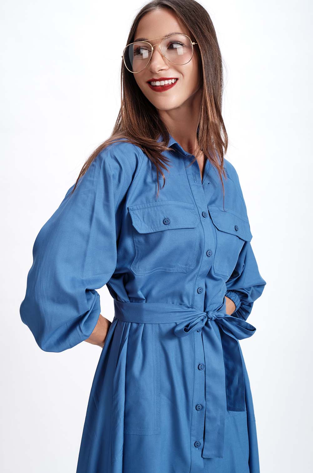 Double Pocket Midi Dress