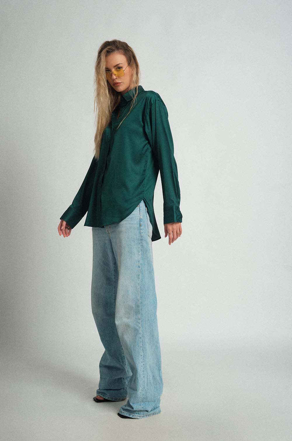 Oversized Shirt- Emerald