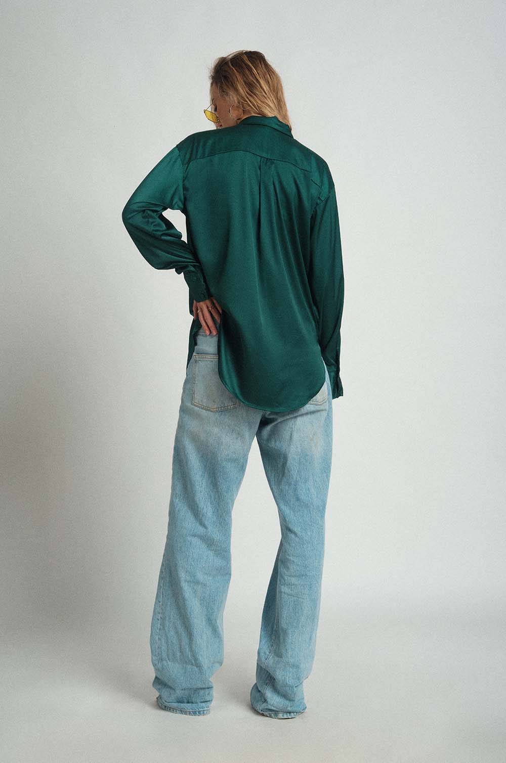 Oversized Shirt- Emerald