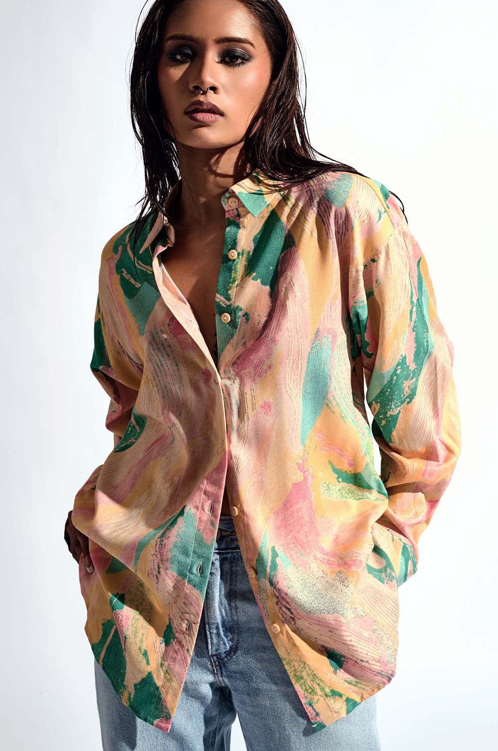 Printed Oversized Shirt