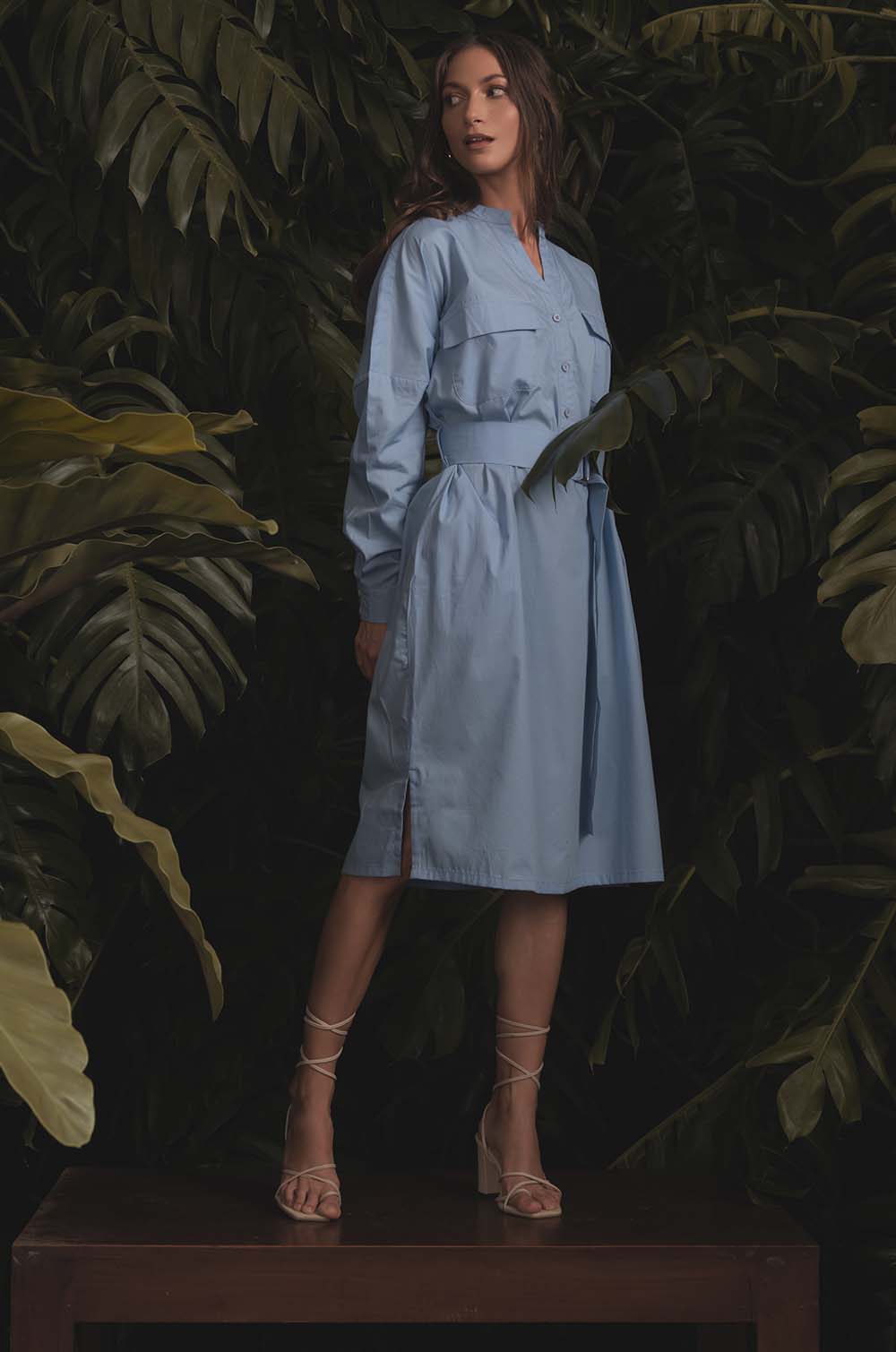 Oversized Midi Shirt Dress