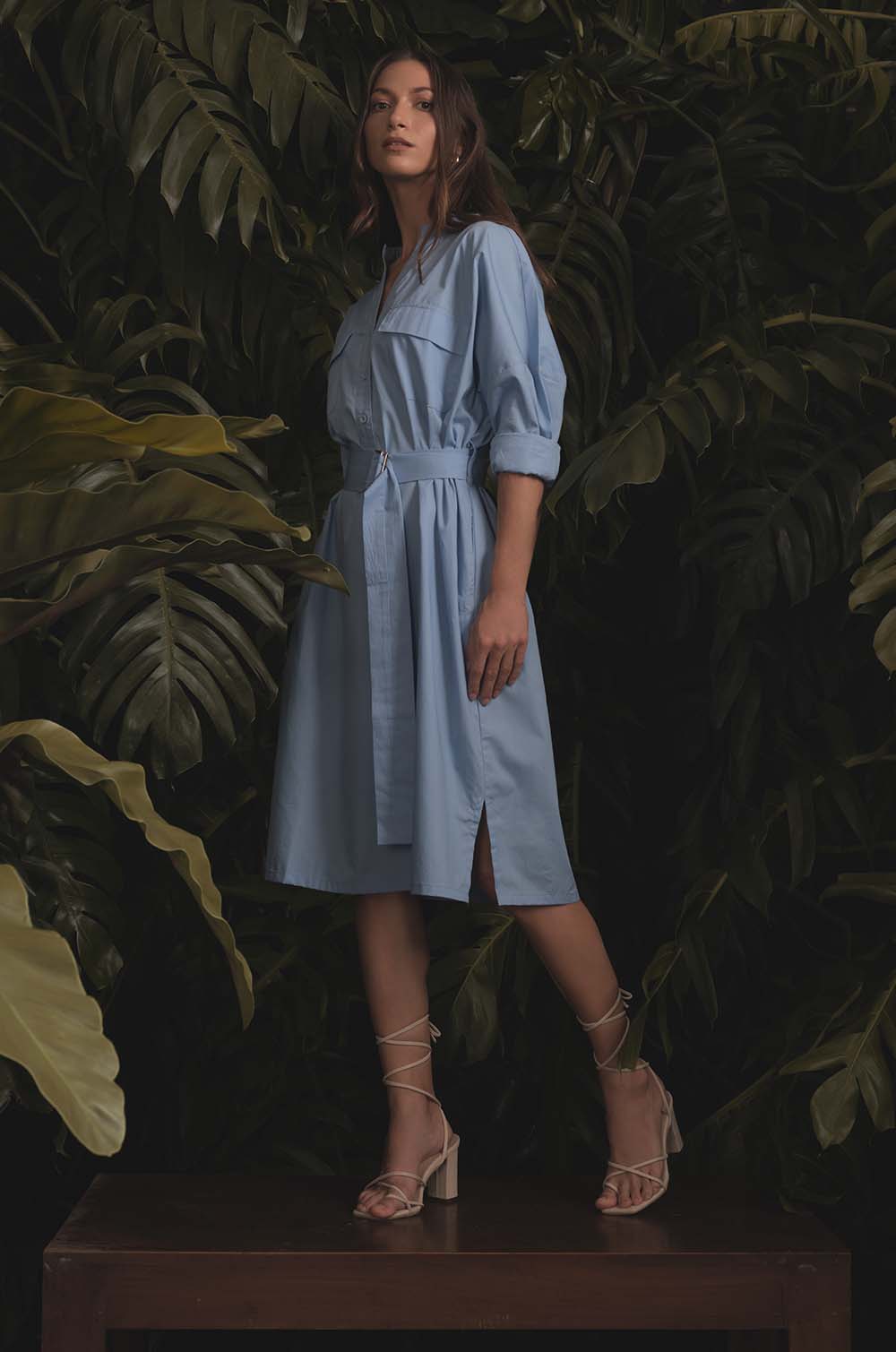 Oversized Midi Shirt Dress