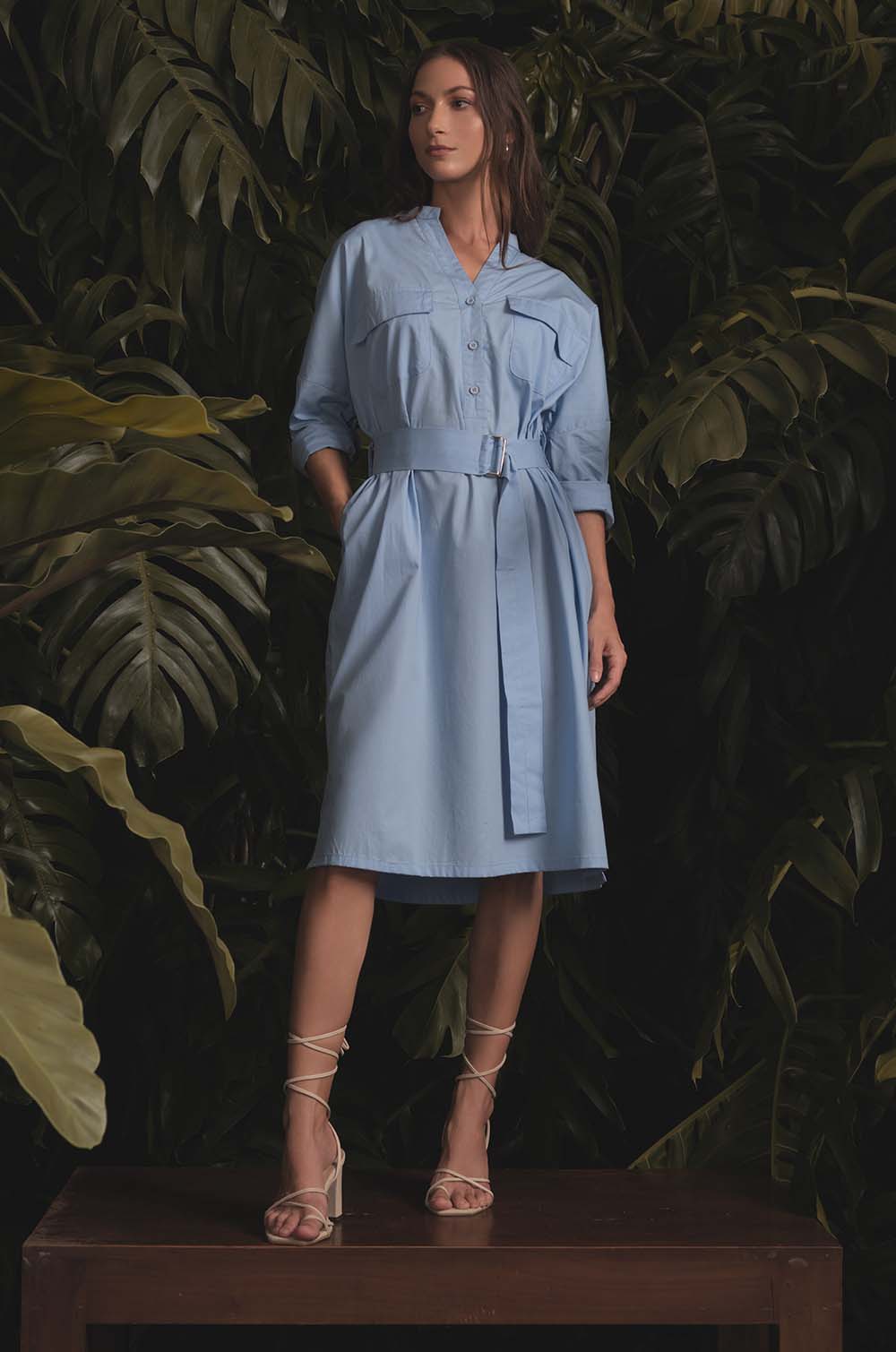 Oversized Midi Shirt Dress