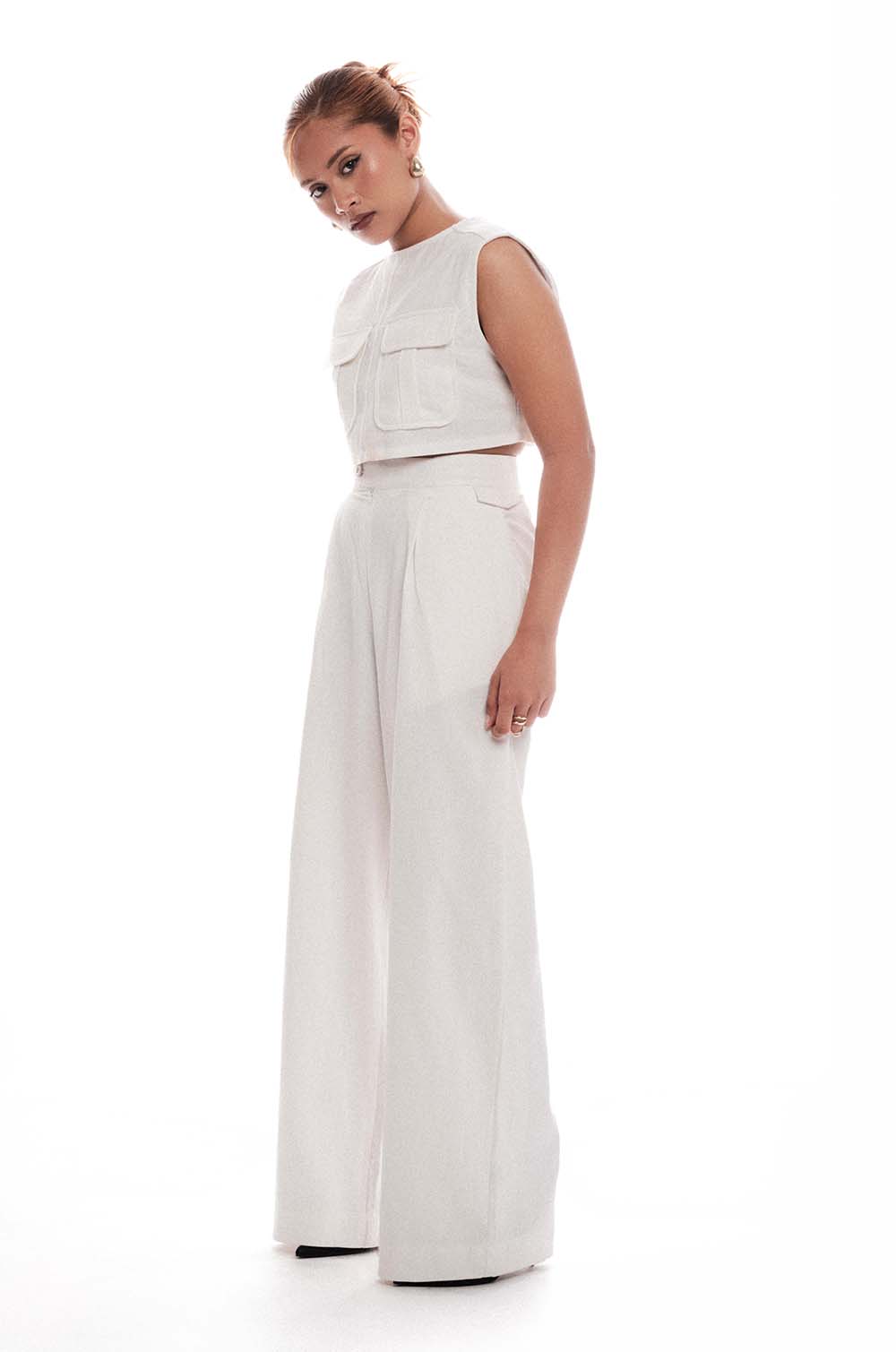 Wide Leg Pant - White