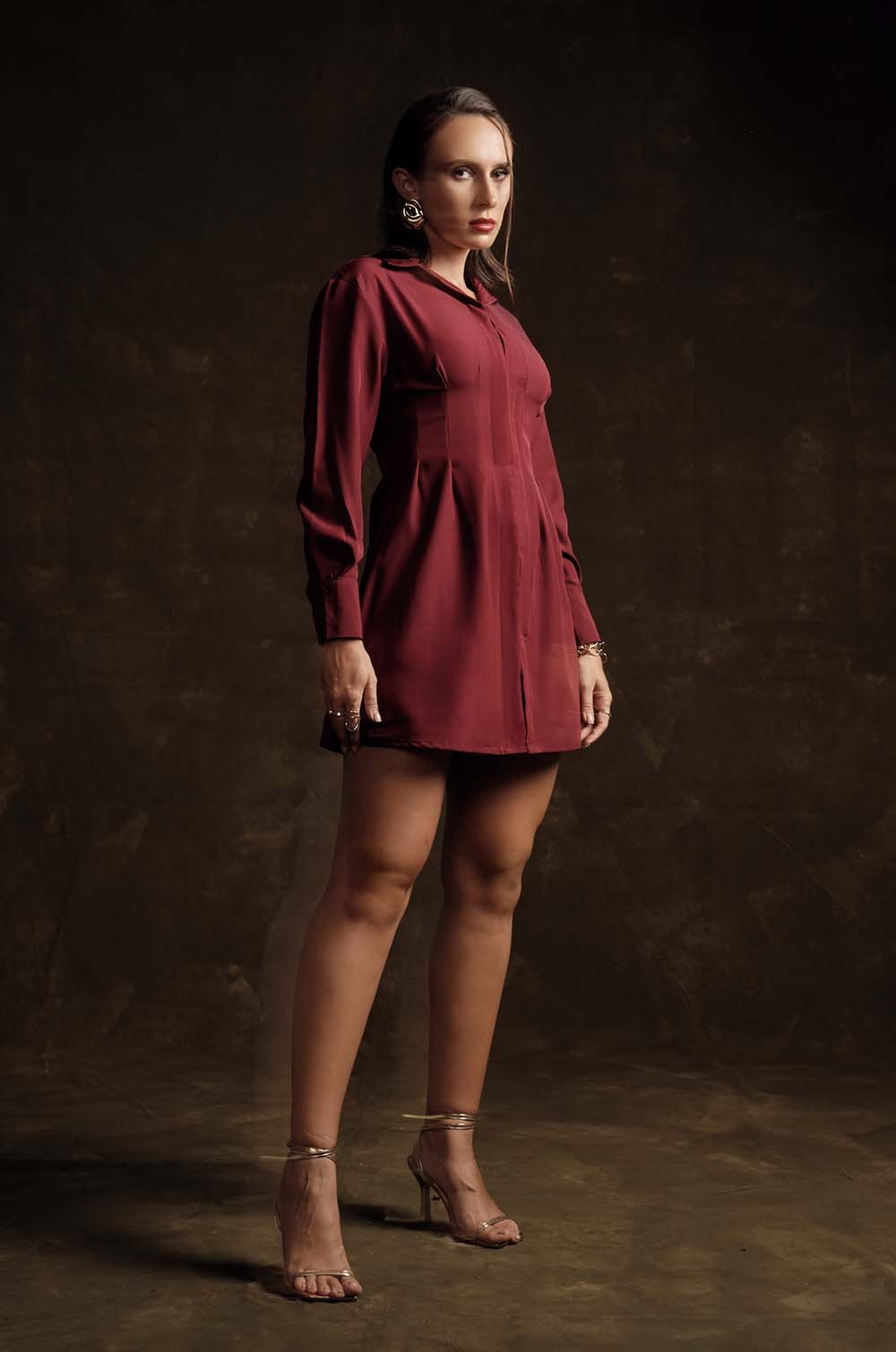 CORSET MINI SHIRT DRESS