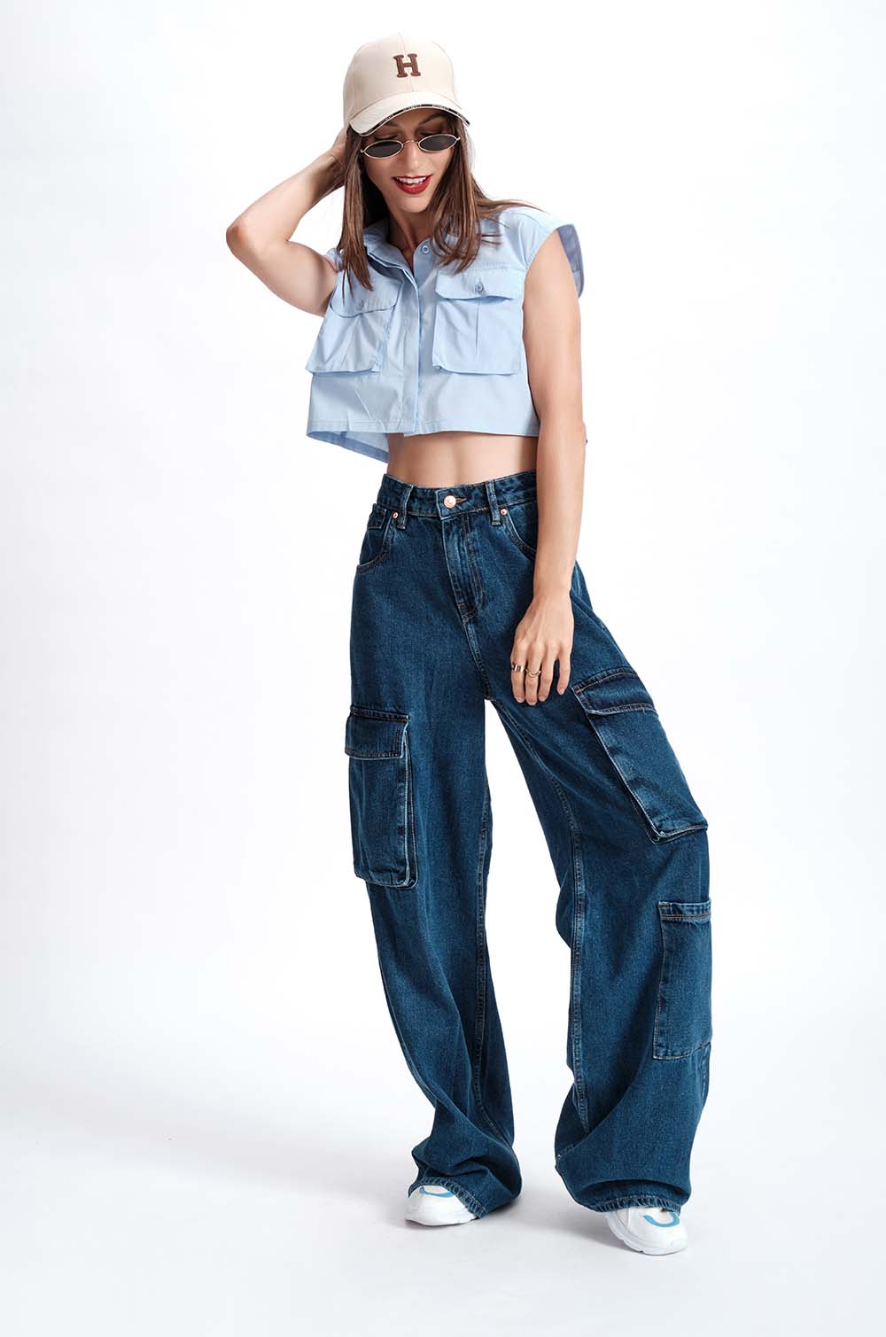 Crop Top With Cargo Pockets