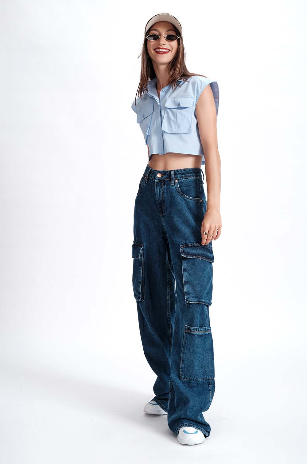 Crop Top With Cargo Pockets