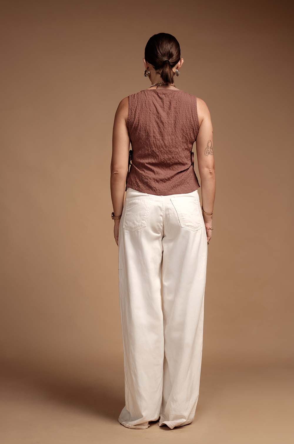 Side Slit Top - BROWN