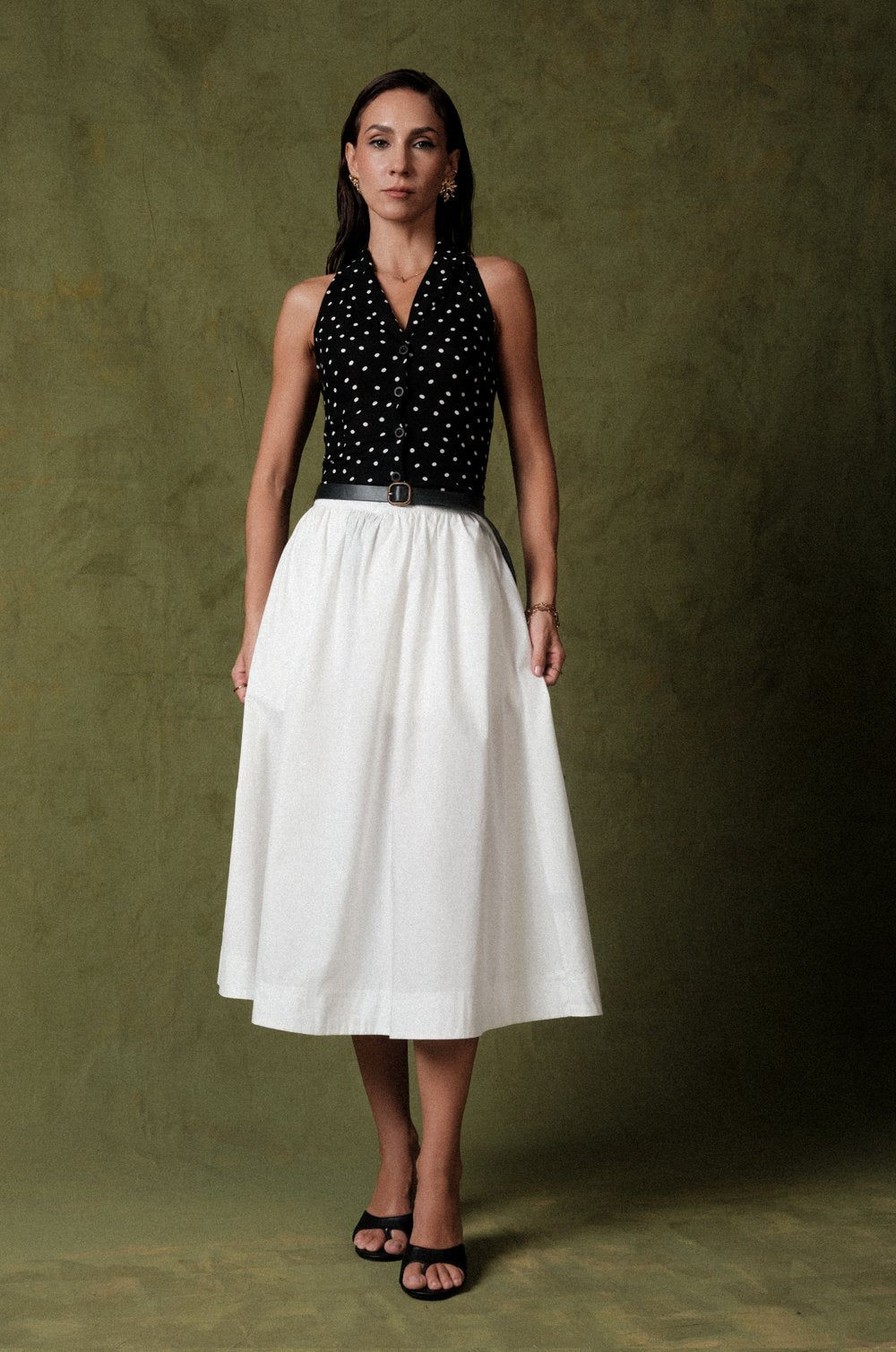FLARED SKIRT - OFF WHITE