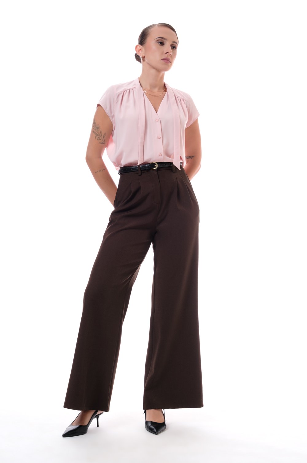 SOFT TAILORED PANT - DARK BROWN