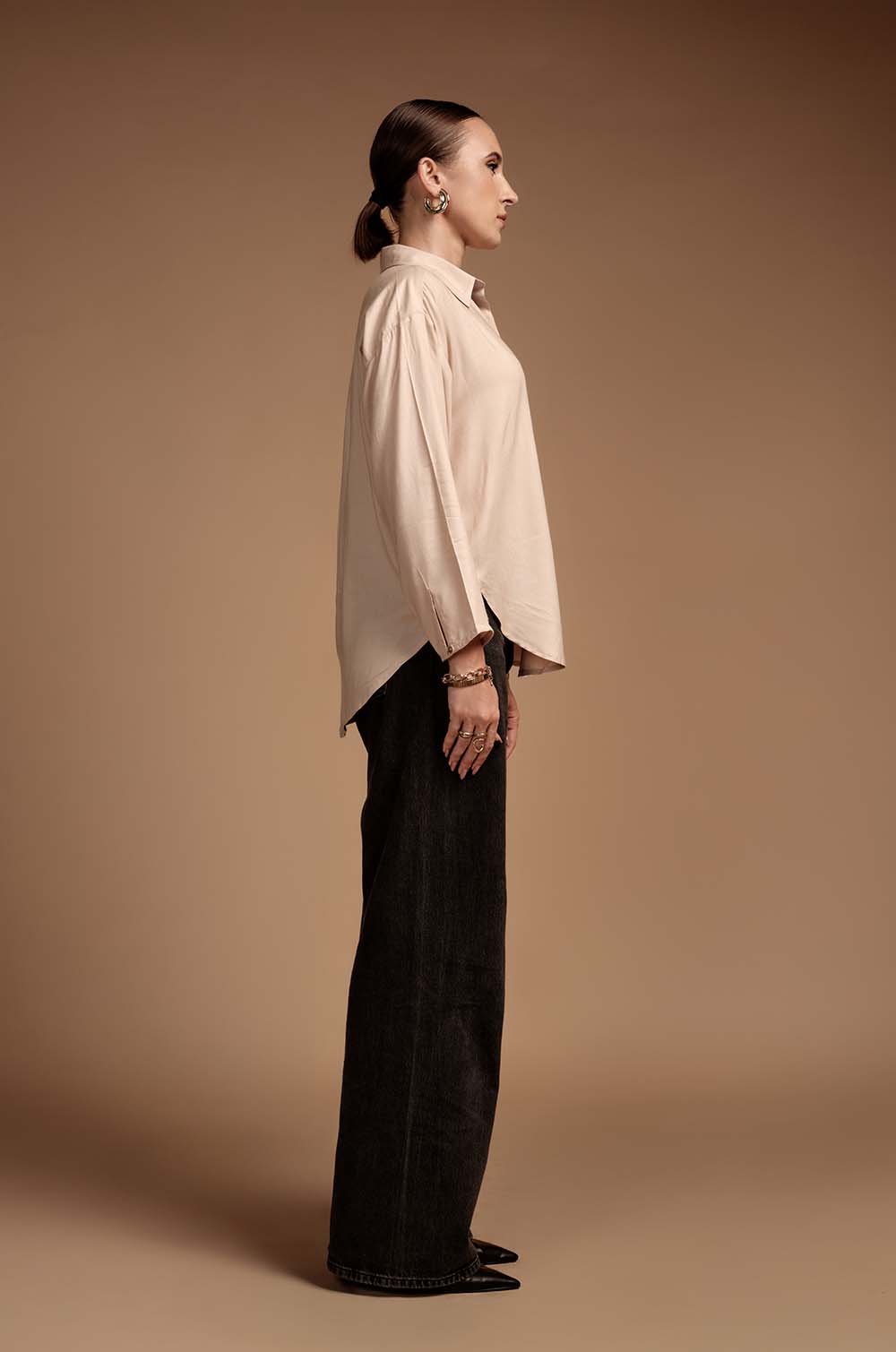 Relaxed Shirt - BEIGE