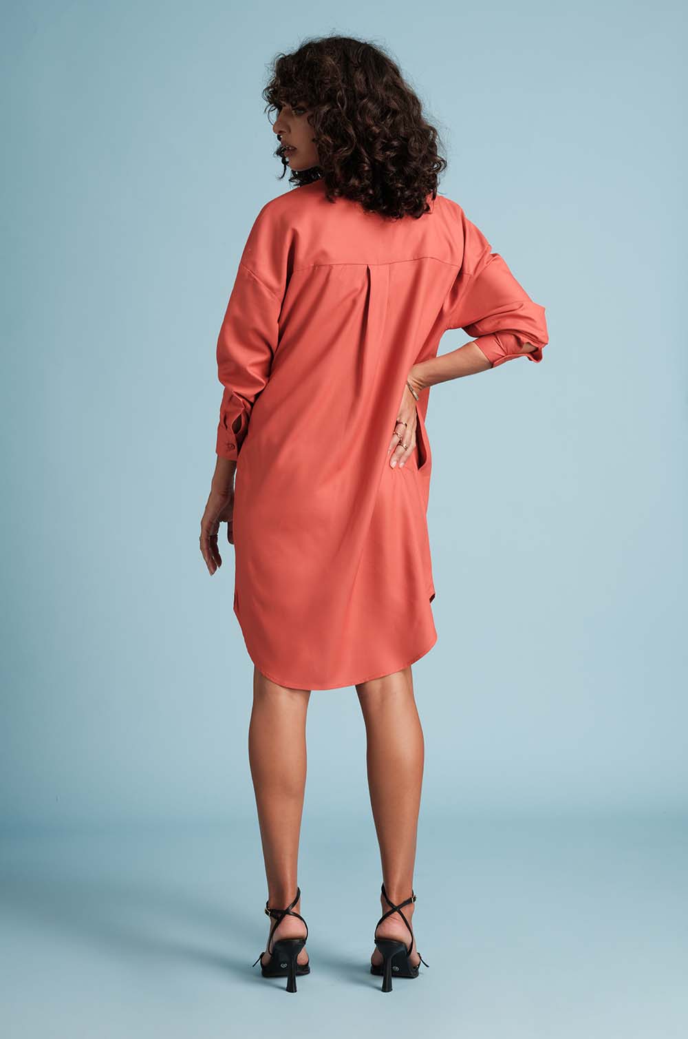 Dropped Shoulder Shirt Dress