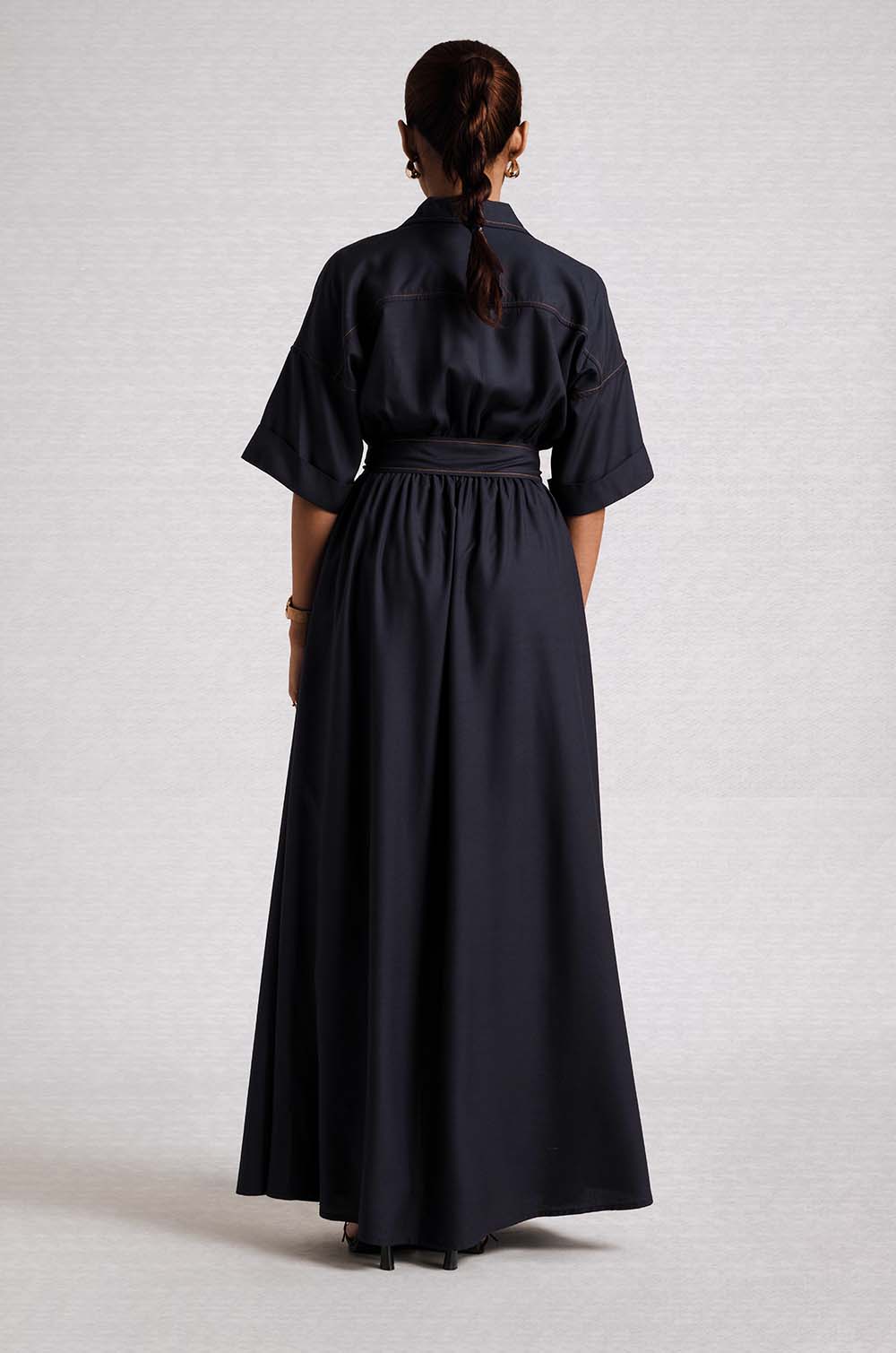 Double Pocket Maxi Dress - Navy