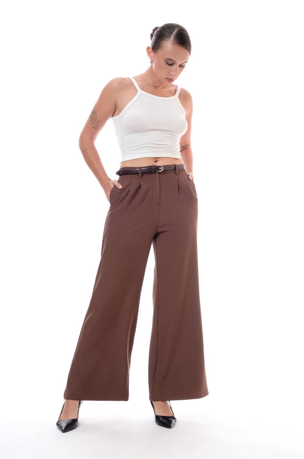SOFT TAILORED PANT - BROWN