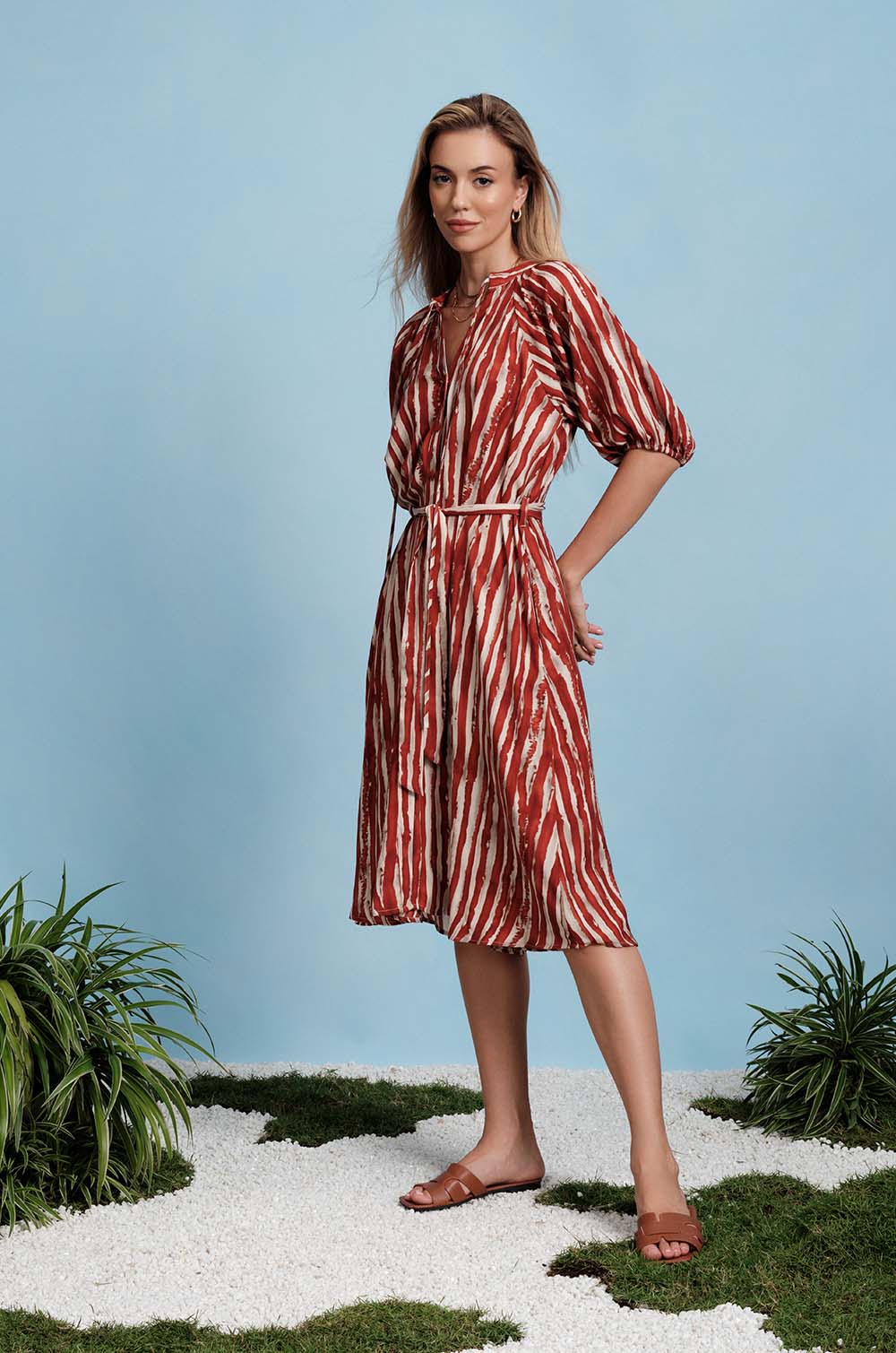 Lounge Midi Dress - Red