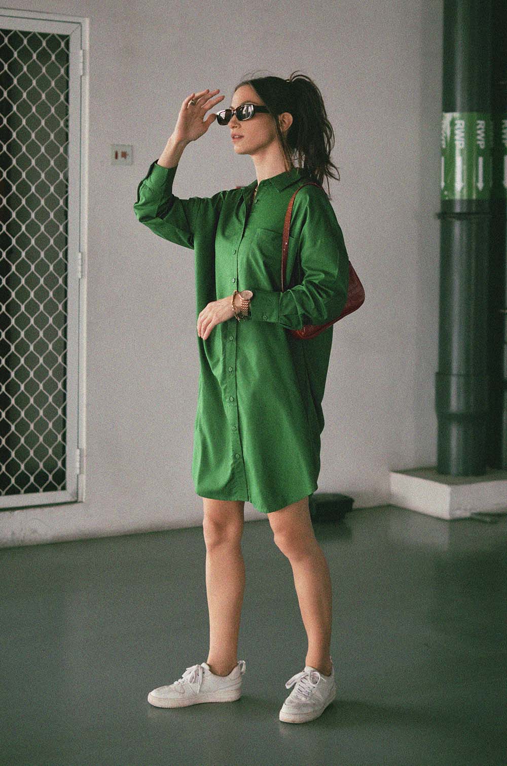 Dropped Shoulder Shirt Dress