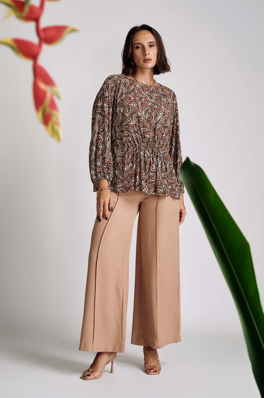 Easy Boho Top White Printed