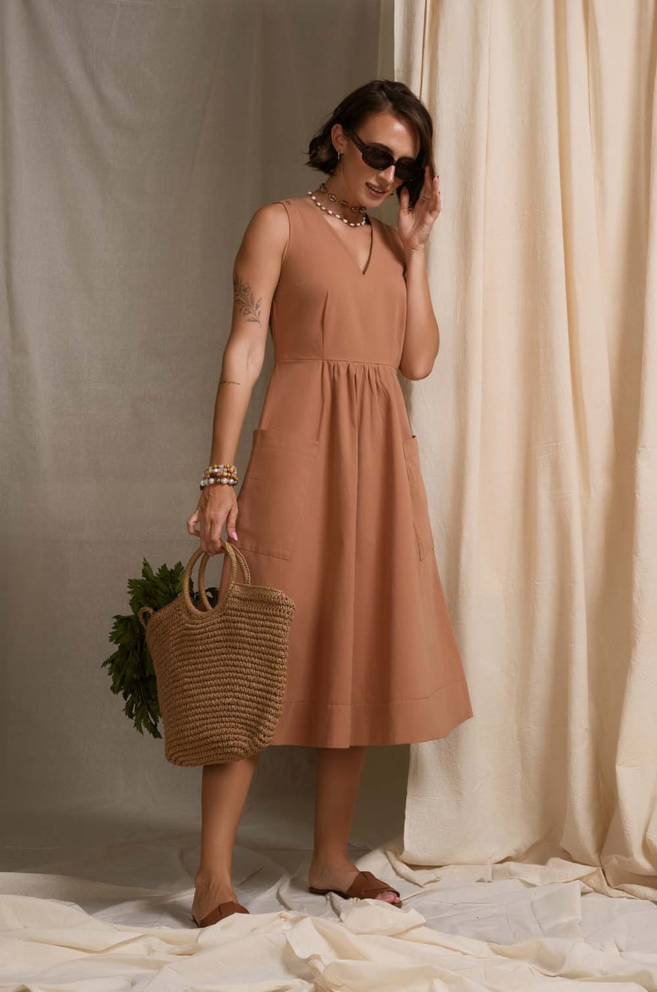 chinese dress ladies GIVO LINEN DRESS  Fashion Bug Online Store