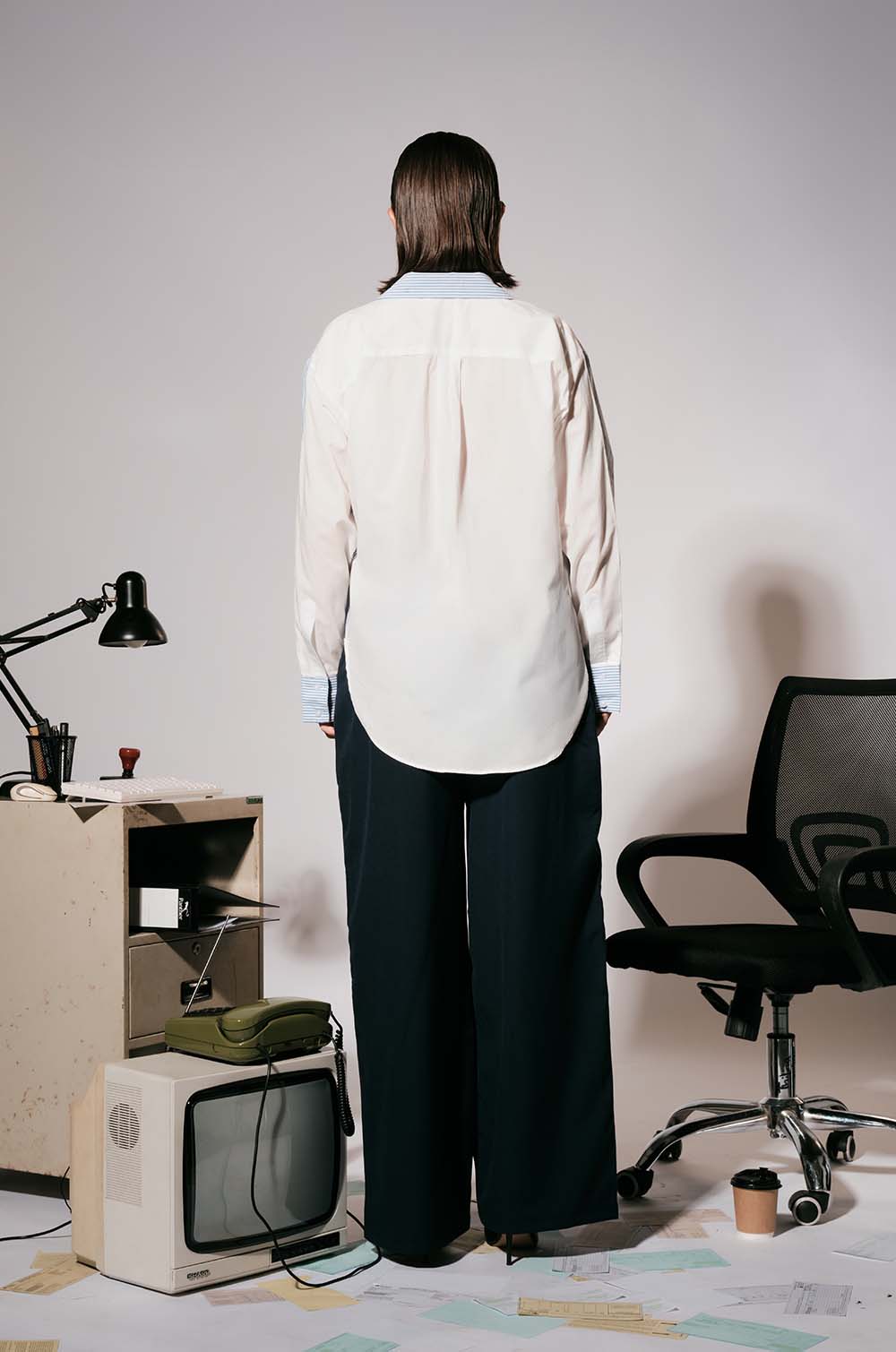 Mixed Fabic Shirt