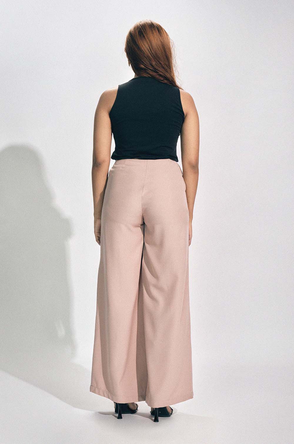 Pin Tuck Pants - Beige