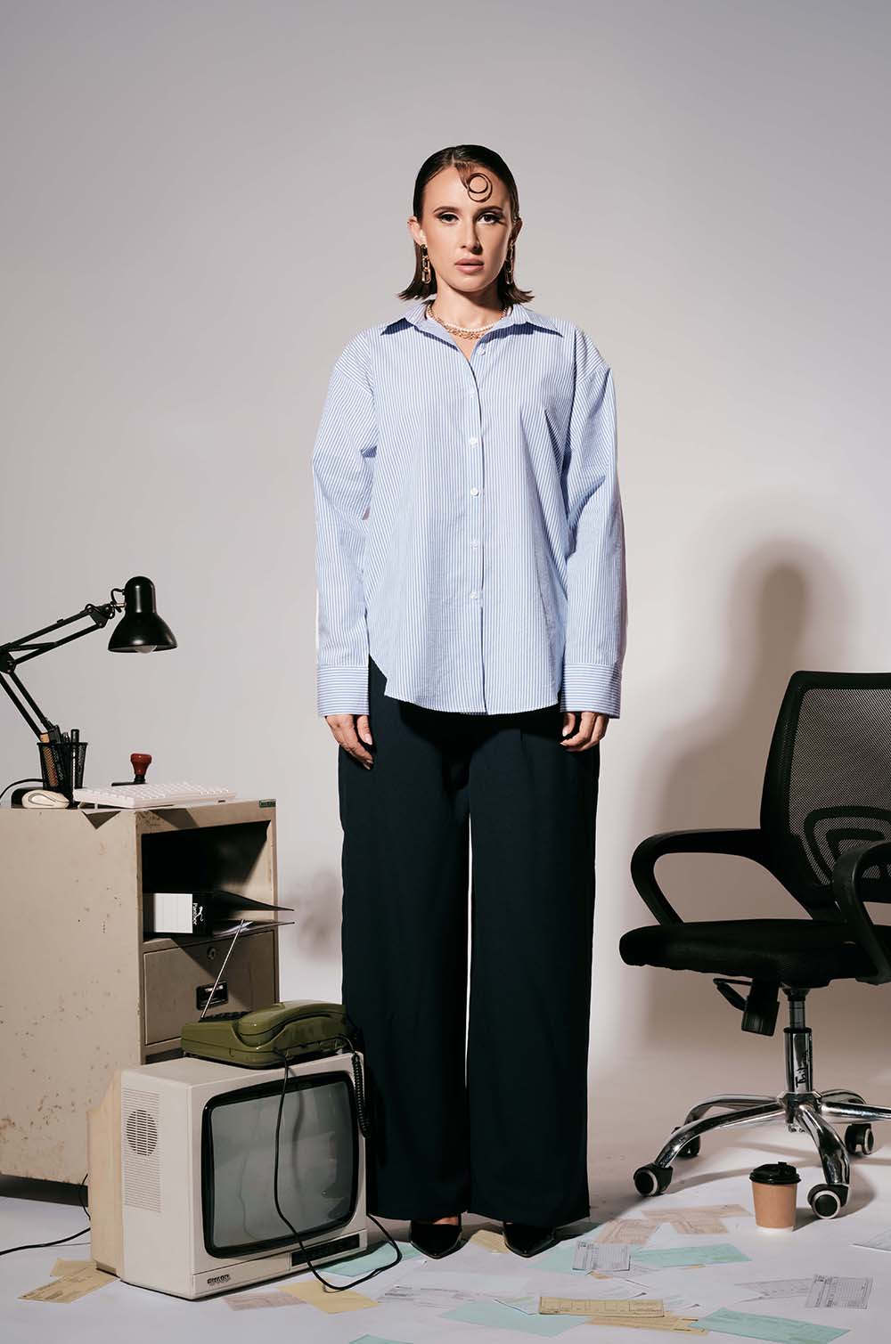 Mixed Fabic Shirt