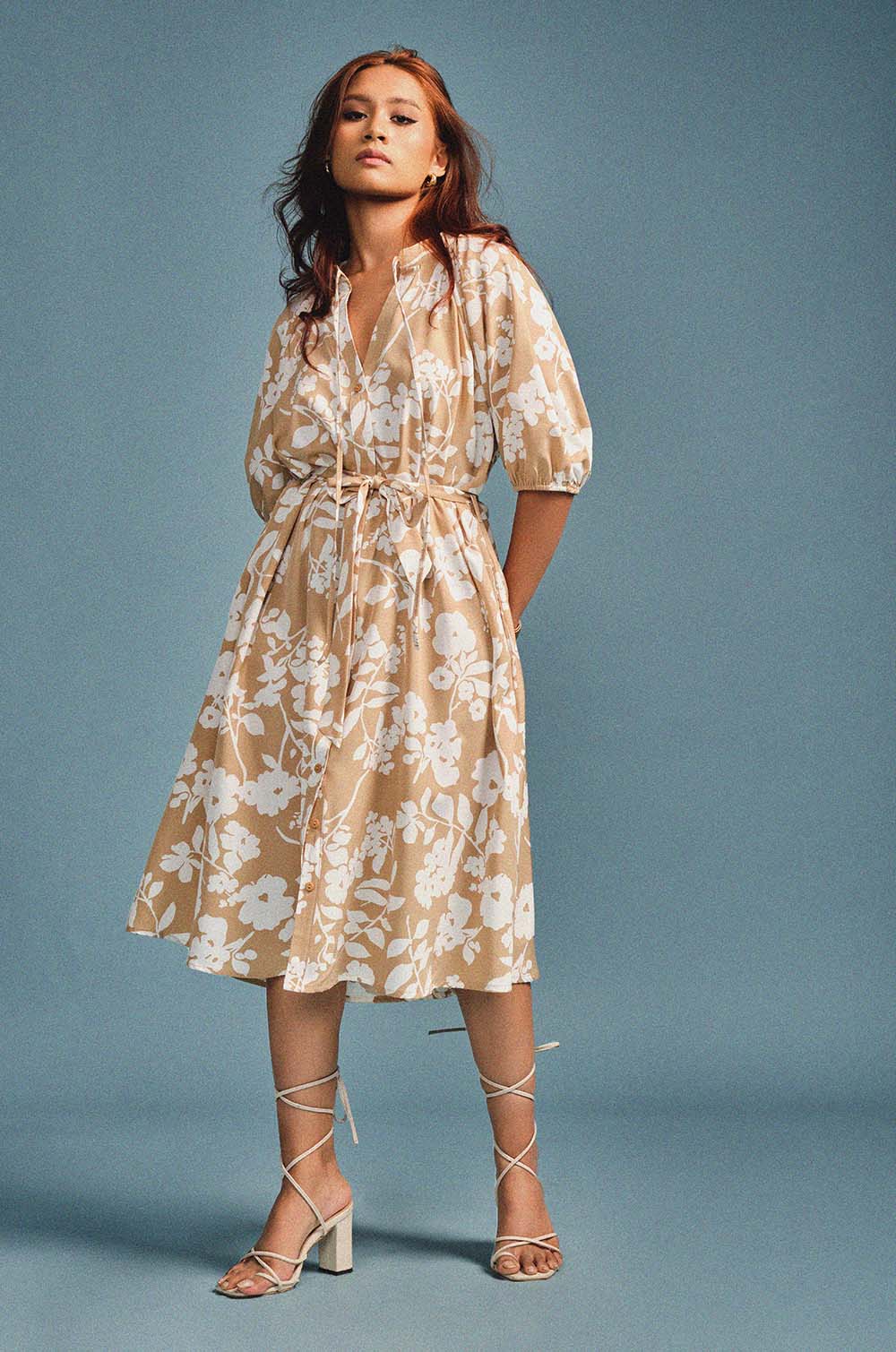 Lounge Midi Dress - Beige