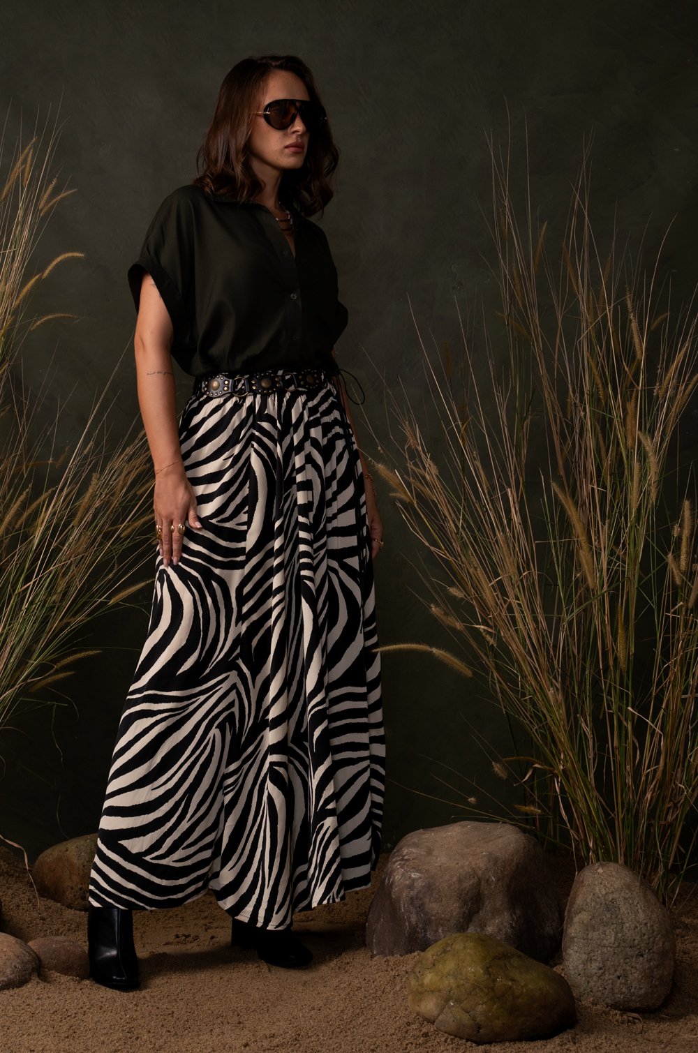 ELASTICATED MAXI SKIRT