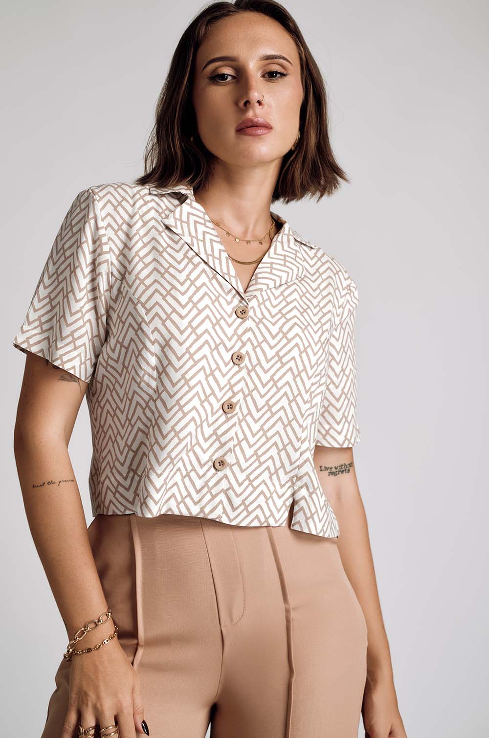 Slit Detailed Shirt