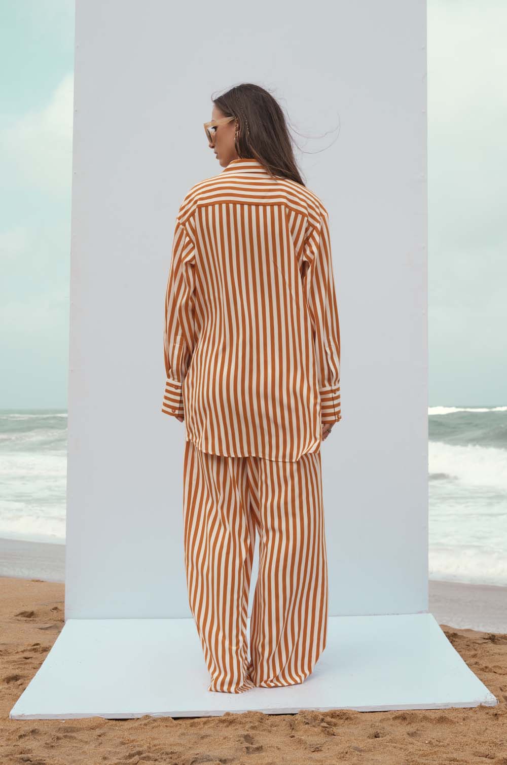 Striped Long Shirt- Yellow