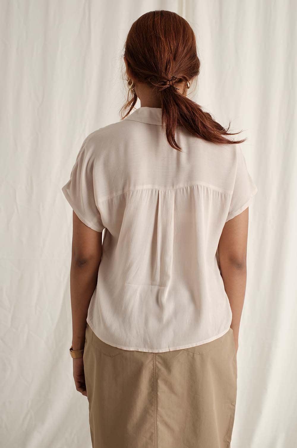 Extended Shoulder Top-Nude