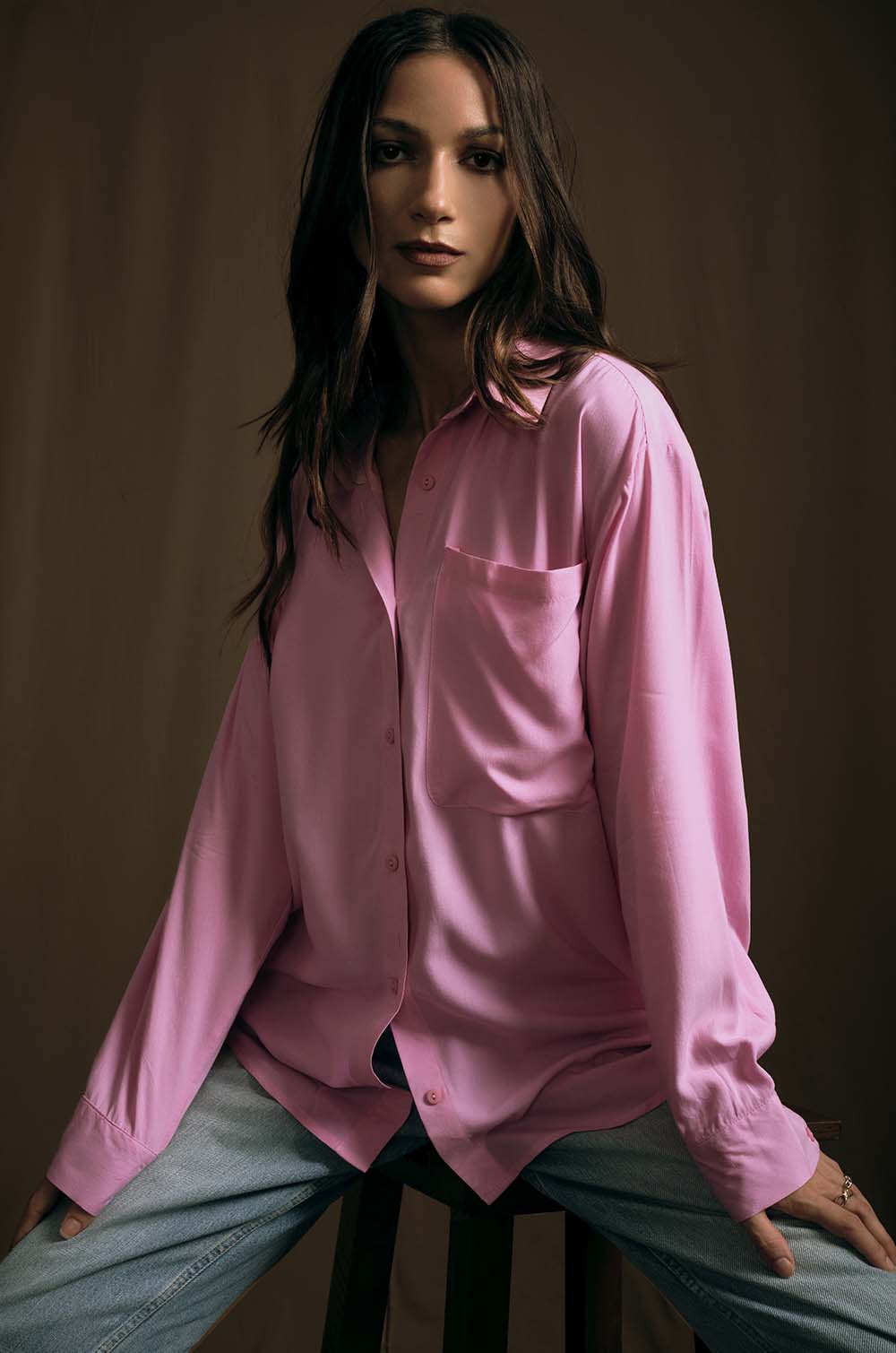 Oversized Shirt- Pink