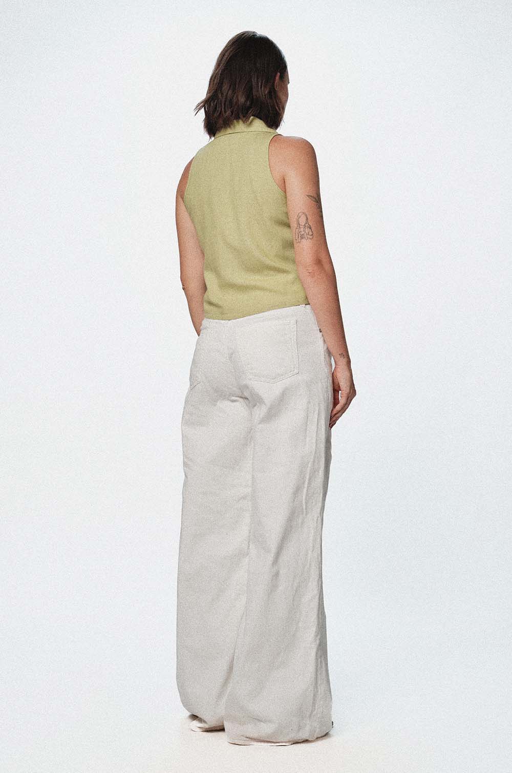 PLEAT DETAILED TOP - GREEN