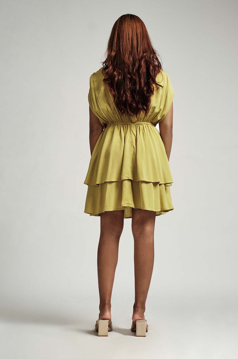 Flouncy Layered Dress - Yellow