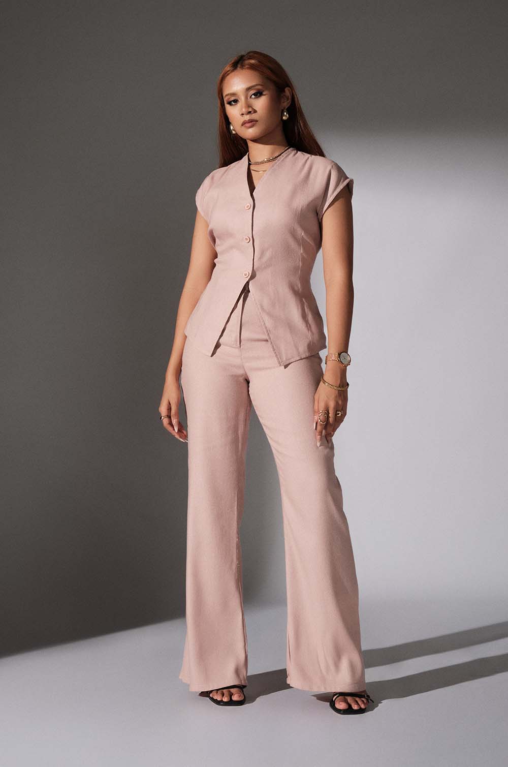 Straight Cut Pant - Blush Pink