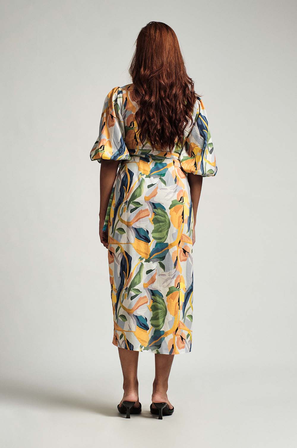 Printed Wraparound Dress