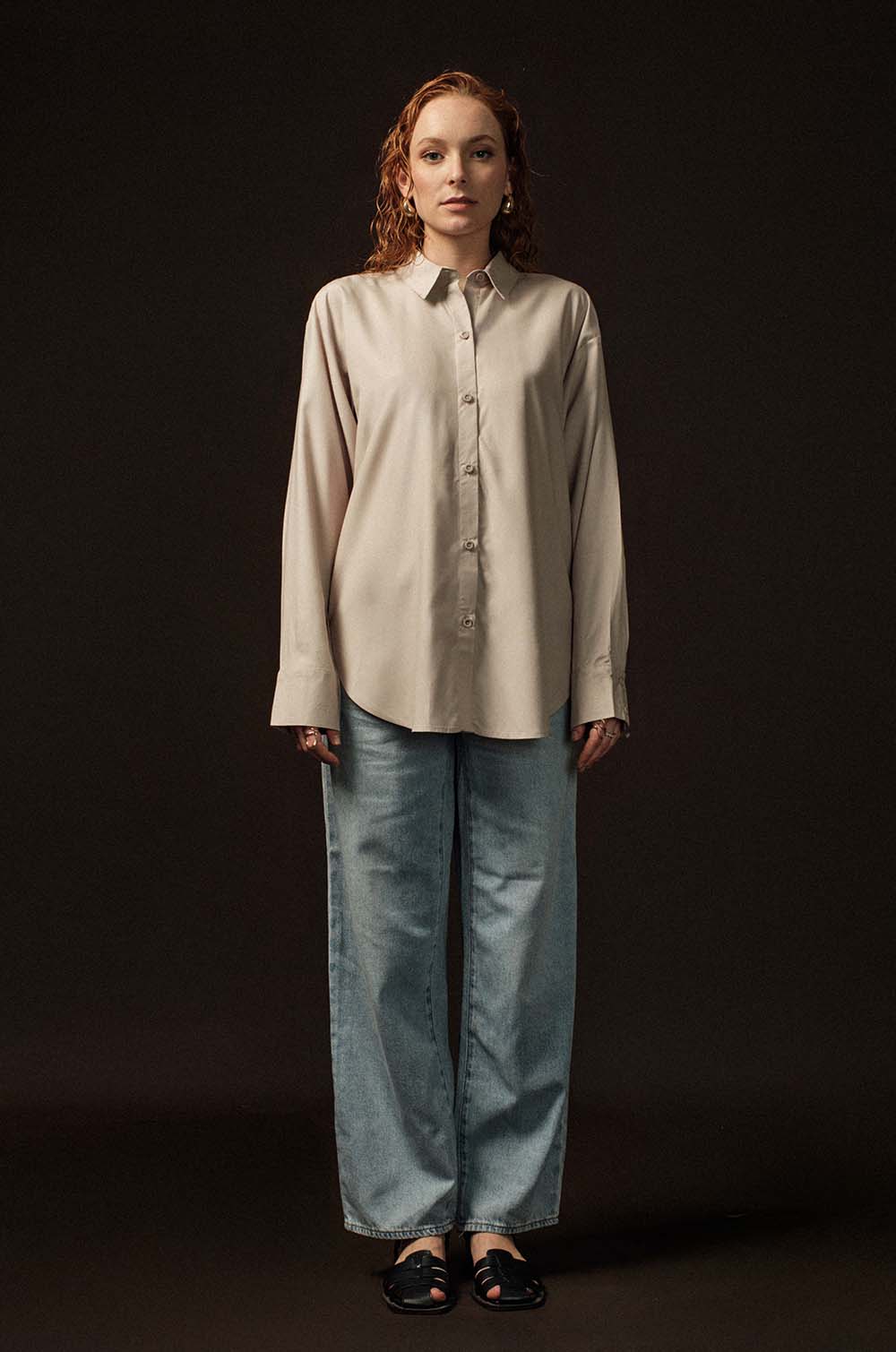 Oversized Shirt - Beige