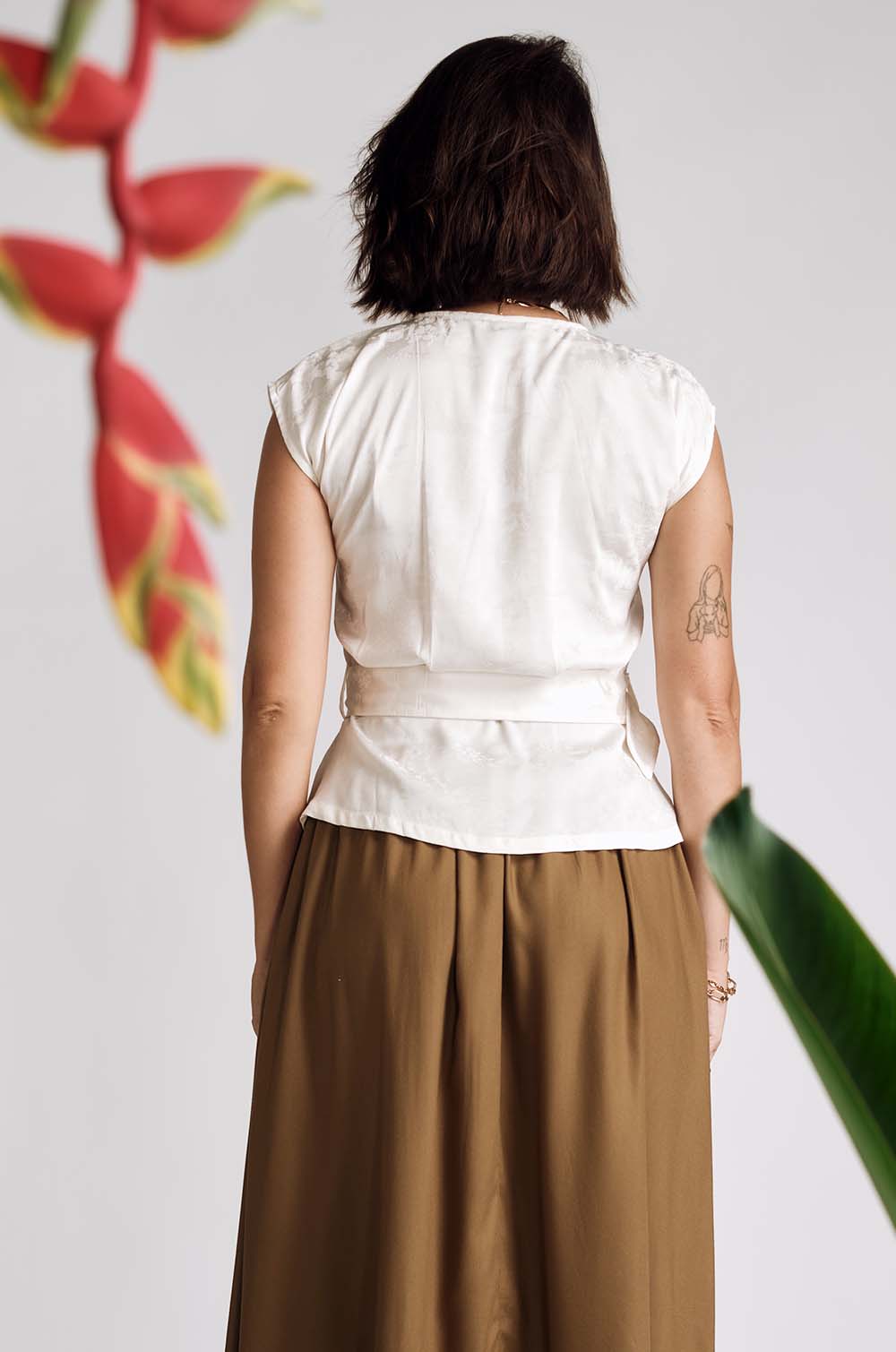 Buckled Detailed Top White